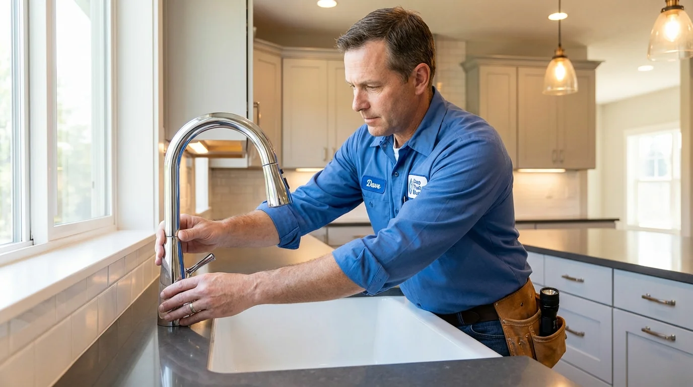 Kitchen faucet installation by Johns Plumbing LLC in Lynn